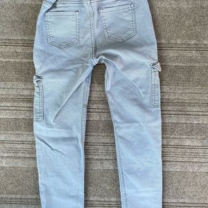 Little girl olive green cargo pants